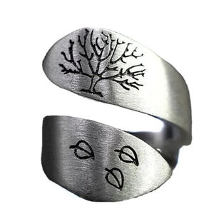 Engraved‎ Tree of Life Ring | 925 Sterling Silver